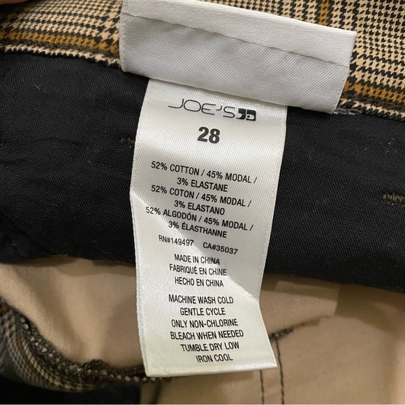 JOE’S Jeans The Charlie Coated High Rise Skinny Jeans Butterscotch Check Size 28 - Picture 14 of 15